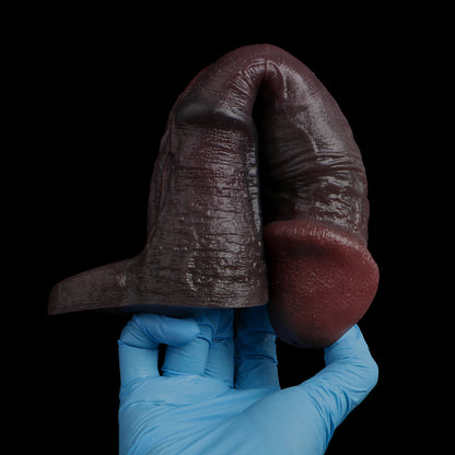 Dunkelschatten & Lebendig Penis Sleeve Doppelter Hauptader, Granulat-Kopf und Weicher Ruheform