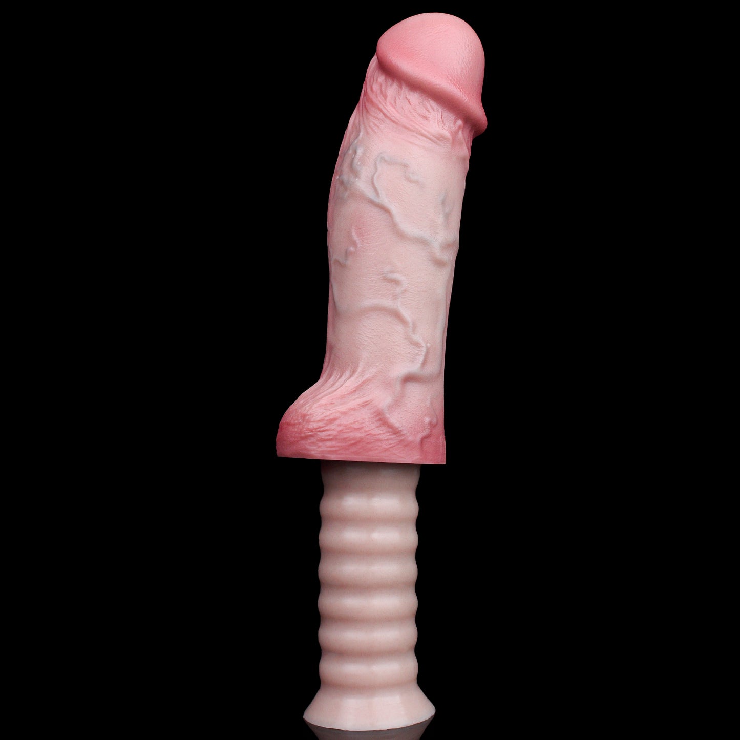 Realistic Dildo – Skin Tone & Rose | Handle with Suction Cup
