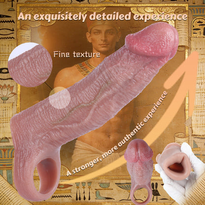 Strukturierter Penis Sleeve – Realistic Penis Extender für intensive Stimulation und komfortables Tragen
