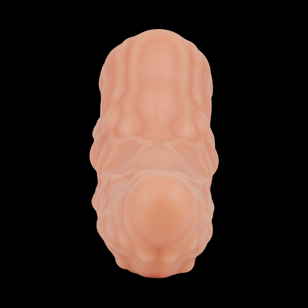 Realistischer Penis Sleeve mit Fernbedienung & Vibration – Premium Platin-Silikon Hülle für intensives Paarspiel