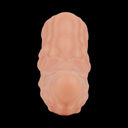 Realistischer Penis Sleeve mit Fernbedienung & Vibration – Premium Platin-Silikon Hülle für intensives Paarspiel