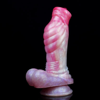 Ethereal Fantasy Silikon Dildo - Tone Swirl Design für visuelle Ästhetik und immersive sinnliche Erfahrung