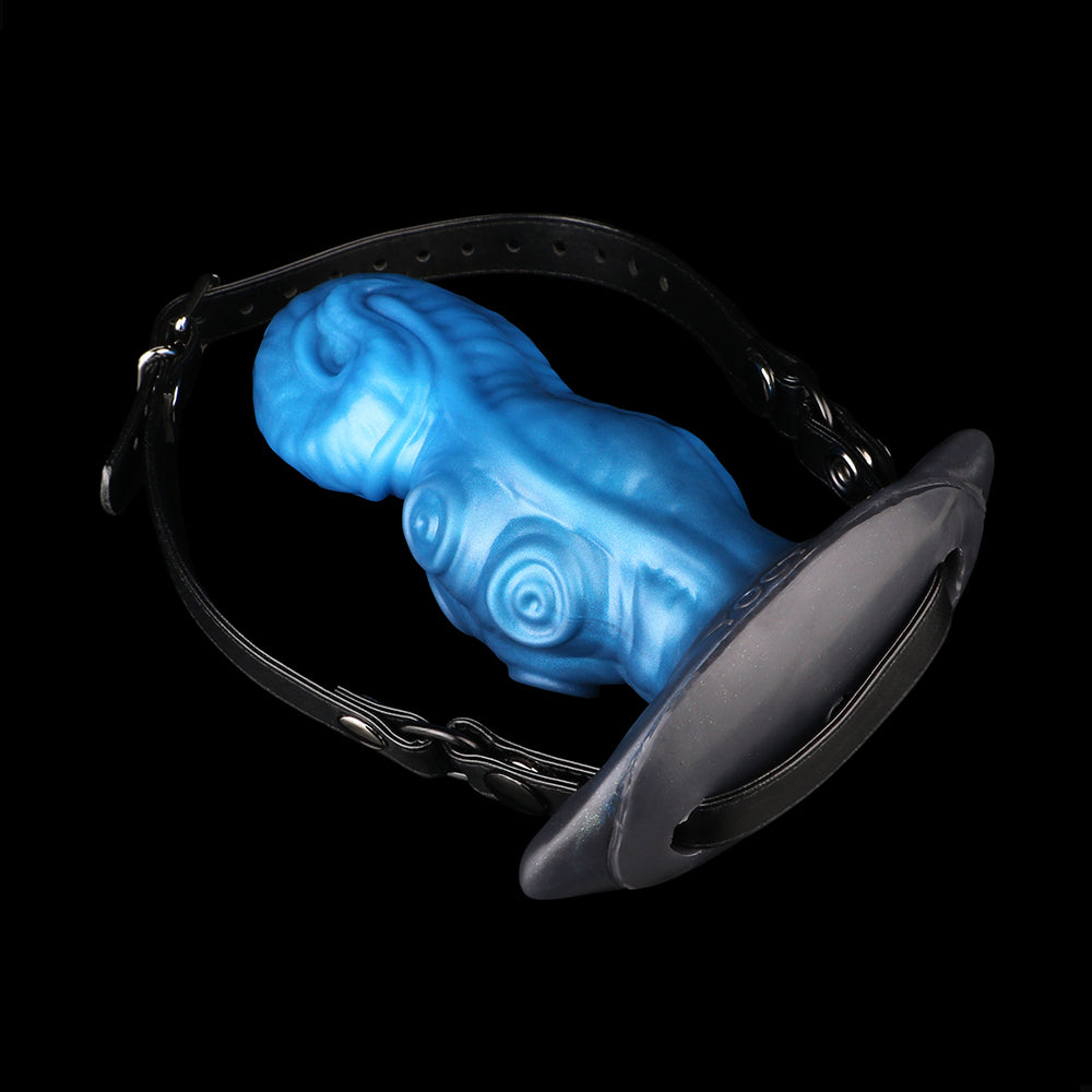 Ozeanblau & Dreierlei Fantasy Dildo– Tintenfisch-Dildo mit Embryonalen Wirbelknöpfen, Spiralkopf
