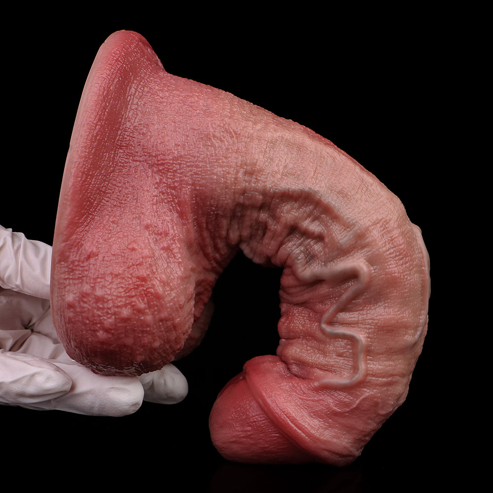 Lifelike Silicone Dildo with Natural Testicle Shape - Realistic Dildo Palpable Veins