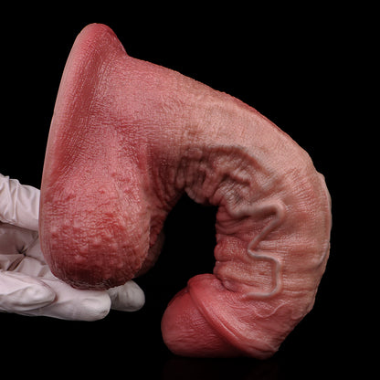 Lifelike Silicone Dildo with Natural Testicle Shape - Realistic Dildo Palpable Veins