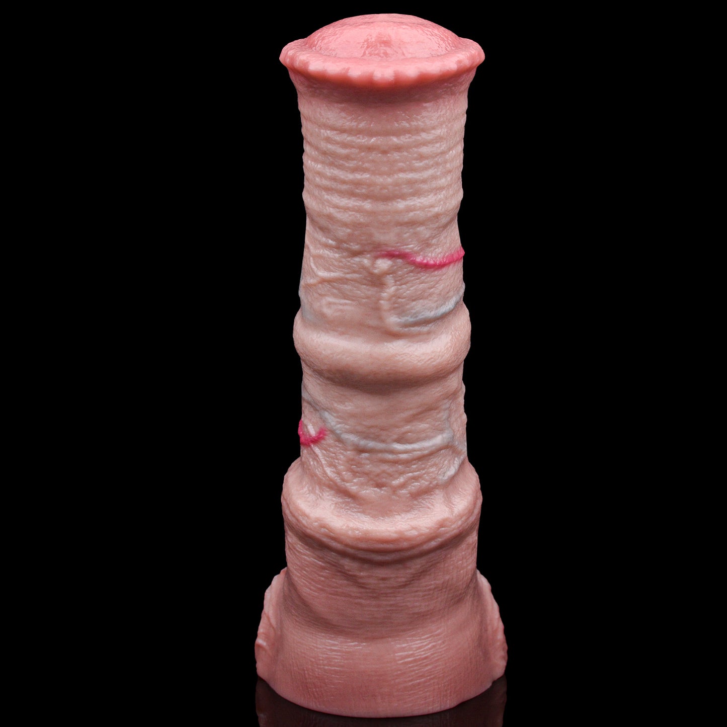 Equine Inspired Silicone Sleeve - Structured Penis Sleeve with Forward Tilt and Muscle Bundle Texture