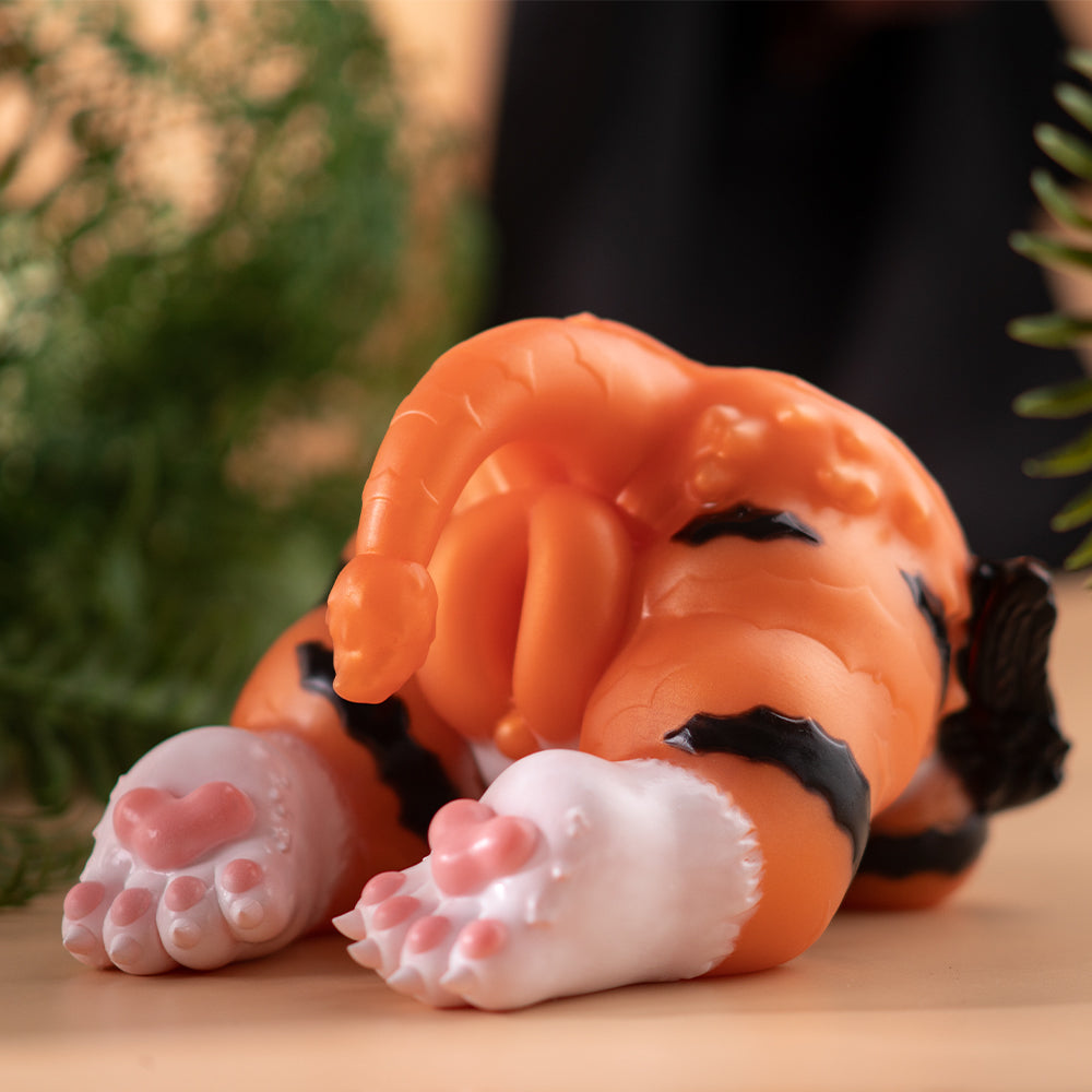Premium Flüssigsilikon Tiger-Mädchen Masturbator – Weicher Po & Pfoten-Vakuum-Saugkraft Sex doll für wilde Solo-Abenteuer