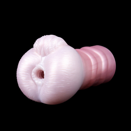 Round Soft Silicone Pocket Pussy – Fantasy Lifelike Toy with Dense Granular Canal for Intense Clenching