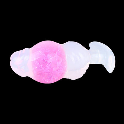 Triple Stage Fantasy Plug - Drei-Zonen Kristallkugel | Mondbase Violett-Pink Platin-Silikon SilikonLust