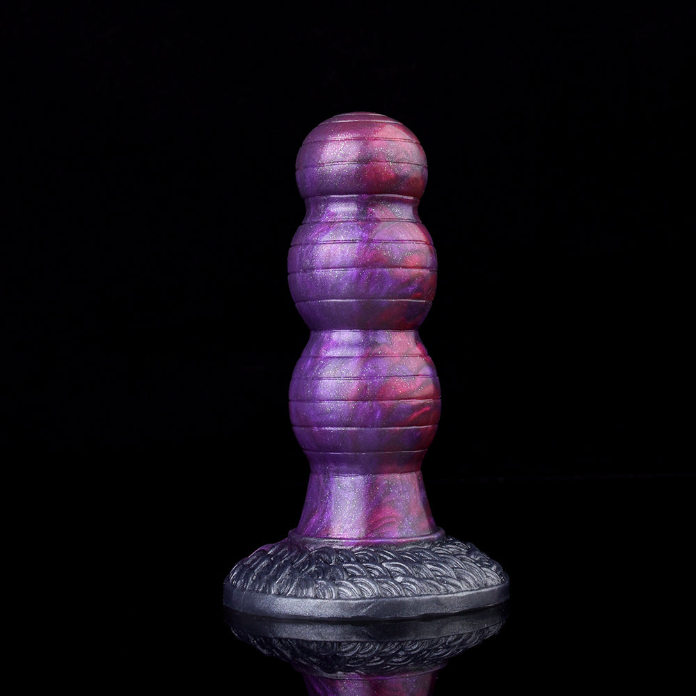 Mystischer Galaxie Fantasy Dildo mit Saugfuß – 3-Stufen Platin-Silikon