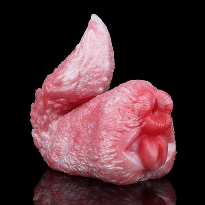 Fantasy Fox-Tail Stroker-Male Masturbator– Pinkes Platin-Silikon & Doppelkanal