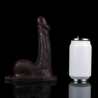 Diskret & Intensiv: Premium Penis-Sleeve aus Platin-Silikon in Tiefbraun