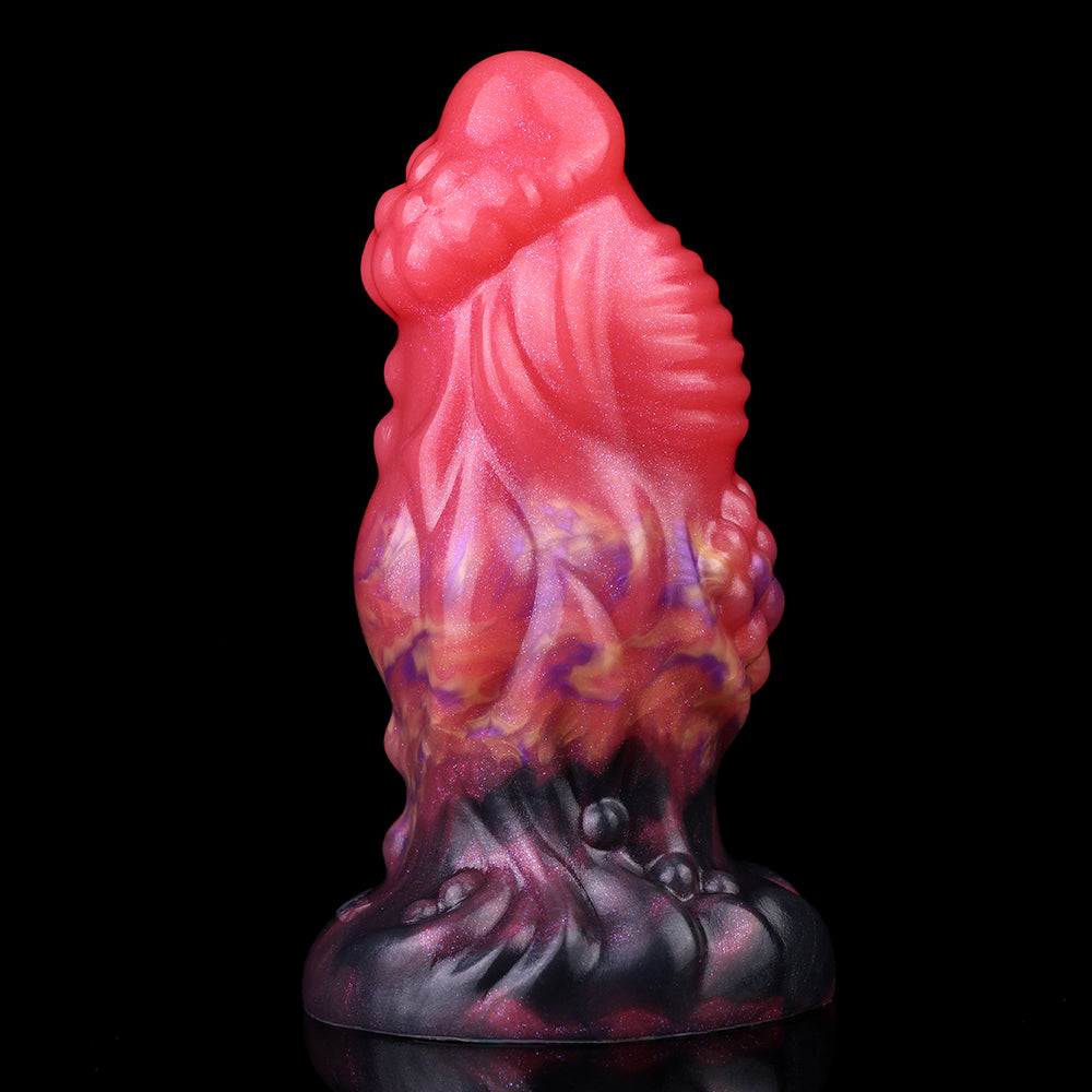 Fantasy Creature Anal Dildo - Traubenknoten Kopf | Tentakel Basis Rot-Violett Platin