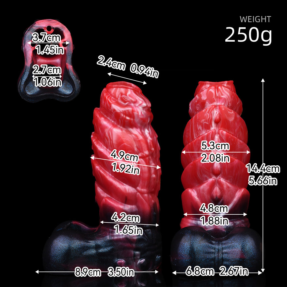 Hyper-Realistic Micropenis Extension Sleeve - Triangle Harness Base | Platinum Silicone SilikonLust