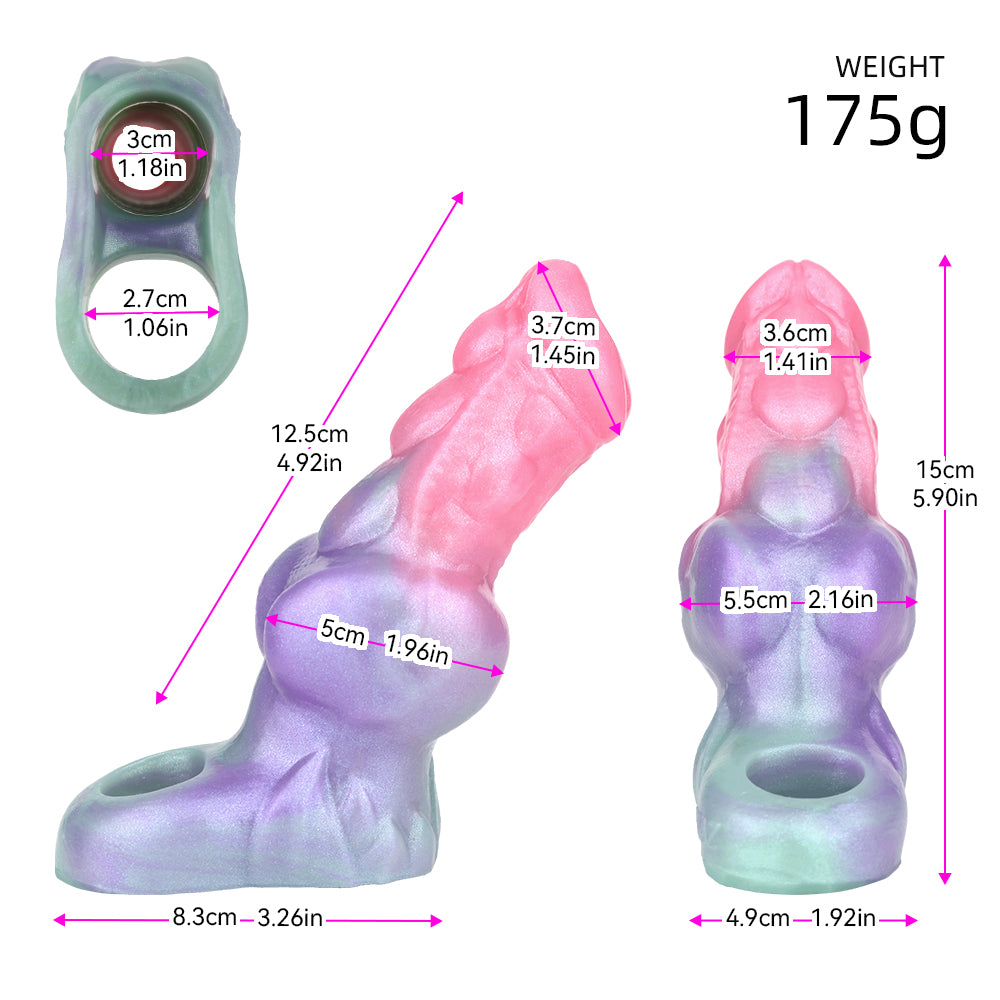 Fantasy Sleeve Extender Biomorphic – Three-Zone Structure & Mother-of-Pearl Cast | SilikonLust