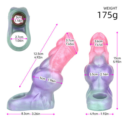Fantasy Sleeve Extender Biomorphic – Three-Zone Structure & Mother-of-Pearl Cast | SilikonLust
