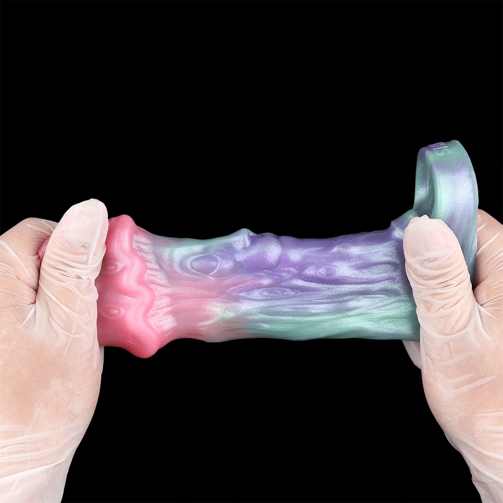 Penis Sleeve Mushroom Cap – Offene Pilzkappe, Organische Textur & Perlmutt-Farbverlauf | Platin-Silikon | SilikonLust