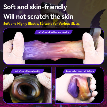 Silicone Phallus Sleeve | Delay Climax Ring & 360° Adaptive Fit | Penis Sleeve Extender Shar Vorrfyn