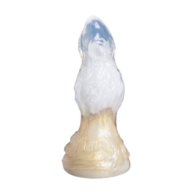 Mystischer Sternzeichen Widder Dildo – Platin-Silikon & Glitzer-Design mit Saugnapf
