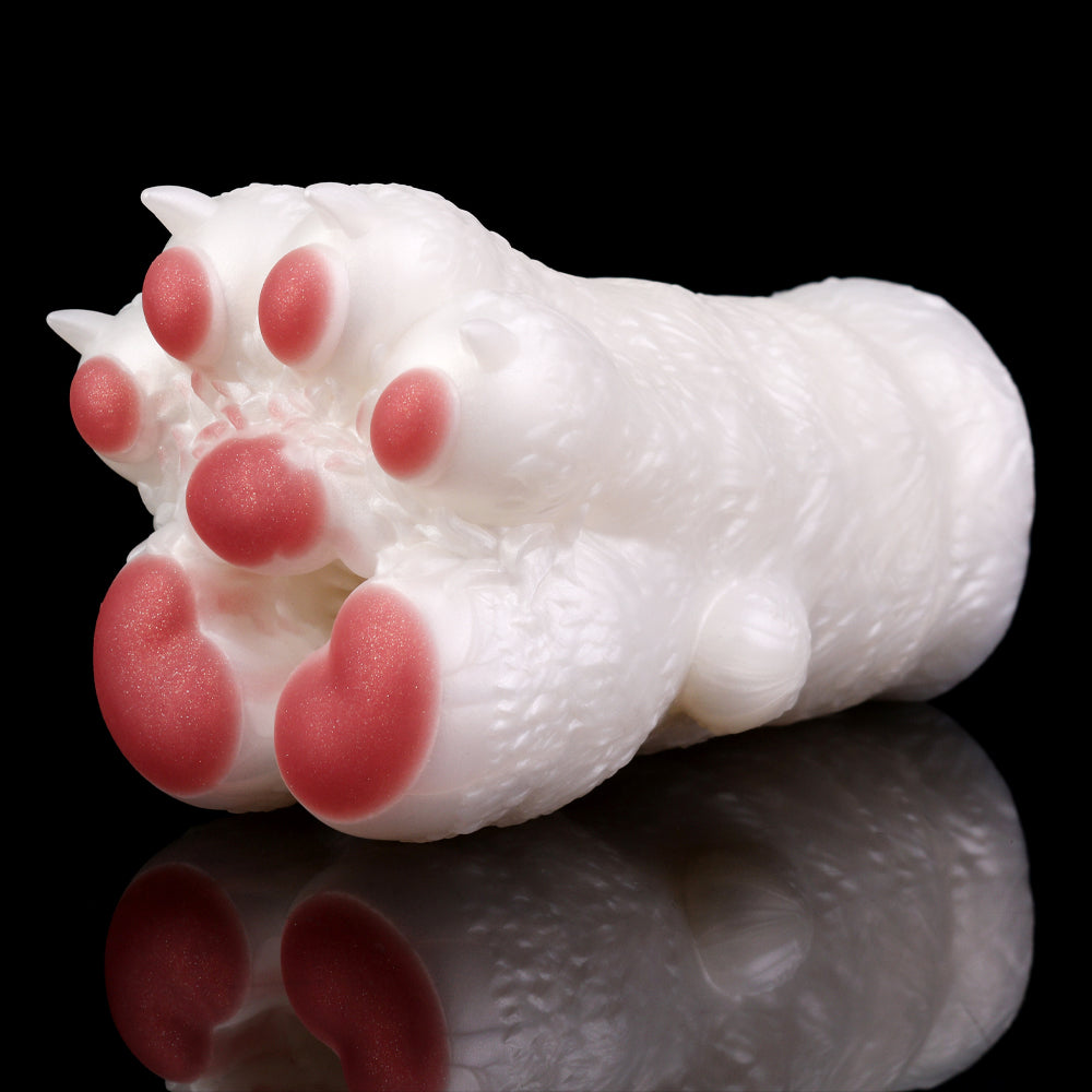 Flauschige Pfote Pocket Pussy – Realistischer Platin-Silikon Masturbator mit abnehmbarem Plüschbezug & engen Texturen
