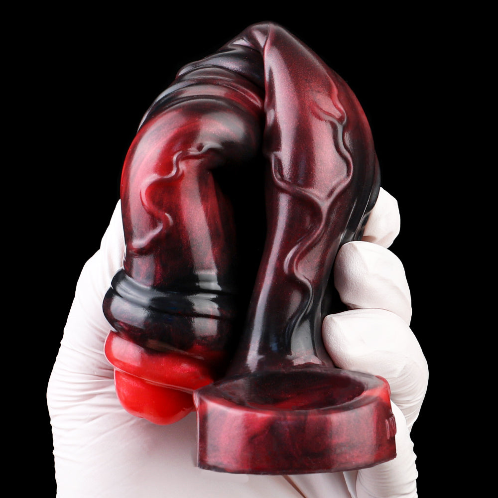 Penis Sleeve with Vein Relief & Lava Aesthetic – Textured Extension in a Bestial Design