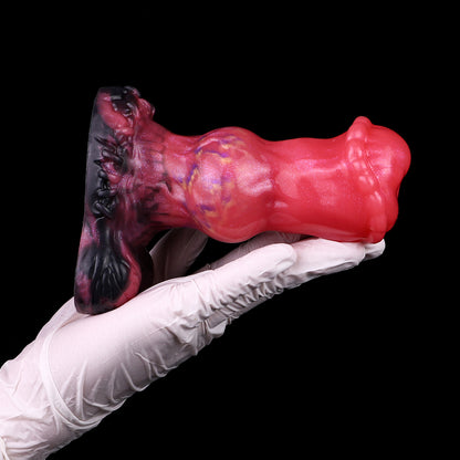 Alien Mushroom Plug - Fantasy Pilzkopf | Biomorph Saugnapf Rot-Violett Platin