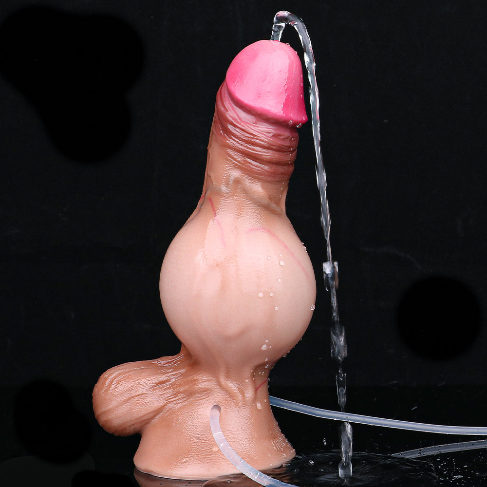 Realistische Silikon Aufpumpbarer Dildo – Squirting & Hodensack-Expansion | SilikonLust