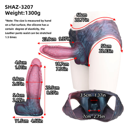 Spike Texture Penis Sleeve Wearable - Scale Cone Matrix | Fantasy Strap-On Pearlescent Platinum