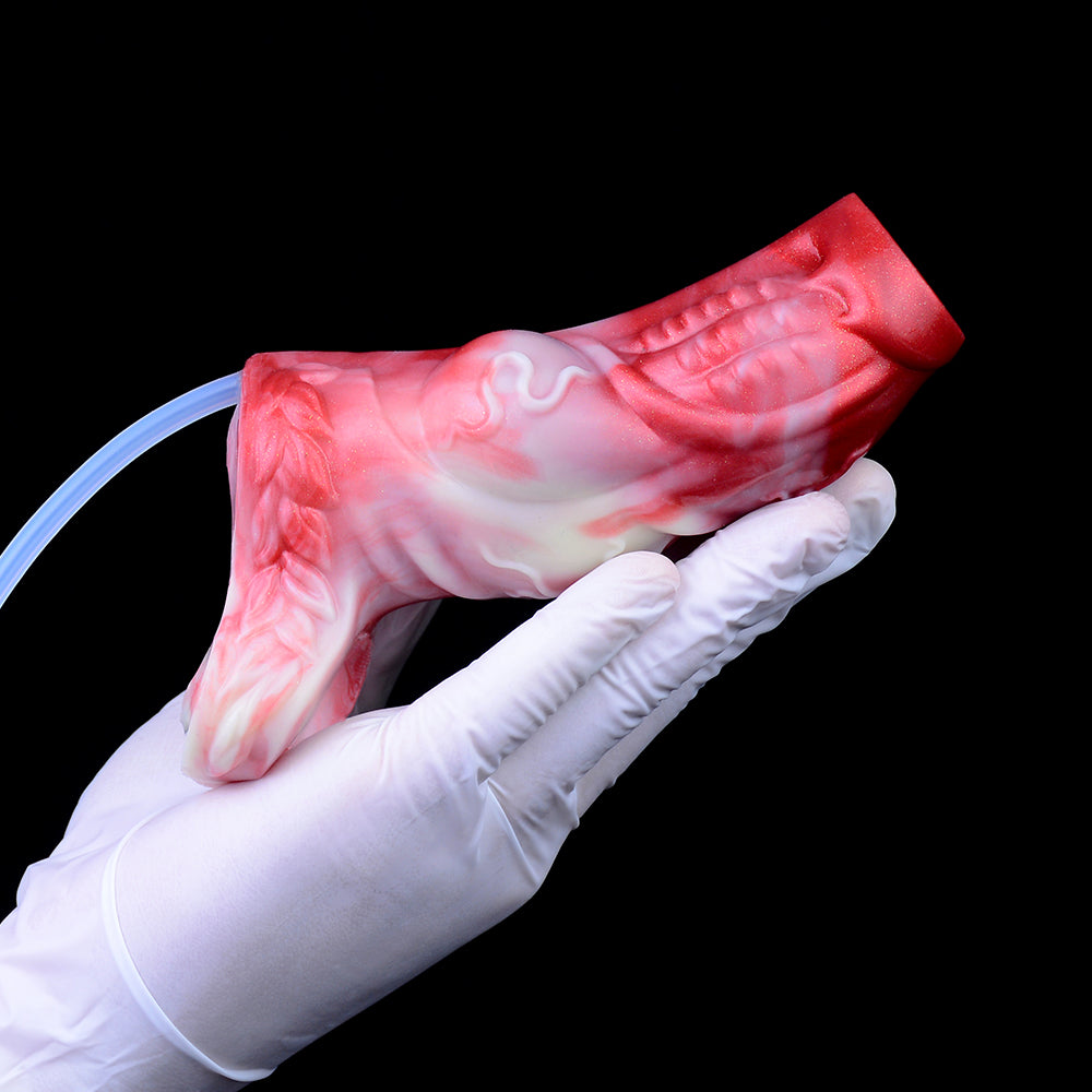 Creature Penis Sleeve with Ejaculation Function - Red