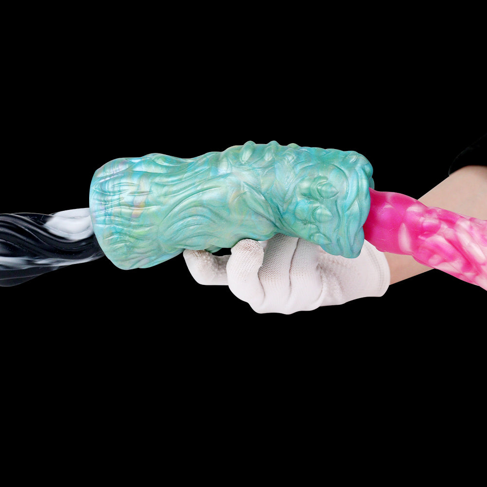 Mystische Fantasy Pocket Pussy in Smaragd-Illusion – Premium Alien-Masturbator aus Platin-Silikon für Solo-Vergnügen