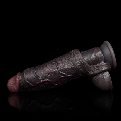 Geometrischer Realistischer Penis Sleeve | Platinum Silicone Penis Sleeve mit Architektonischer Volumenstruktur