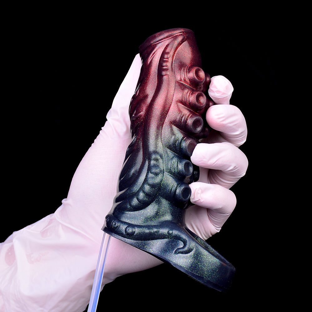 Fantasy Octopus Tentacle Penis Sleeve - Cthulhu Fantasy | Tintenfisch Saugnäpfe Penisring Platin