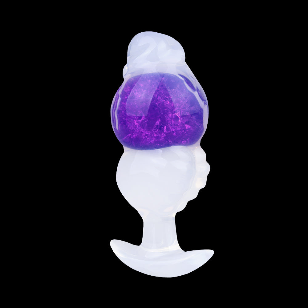 Triple Stage Fantasy Plug - Drei-Zonen Kristallkugel | Mondbase Violett-Pink Platin-Silikon SilikonLust