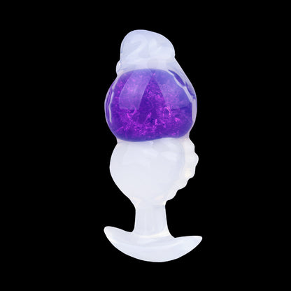 Triple Stage Fantasy Plug - Drei-Zonen Kristallkugel | Mondbase Violett-Pink Platin-Silikon SilikonLust