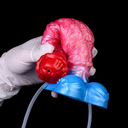 Organischer Feuerwirbel Squirting Dildo - Aufblasbarer Doppelknot Muskelstrang Menschliche Eichel for Progressive Doppeldehnung