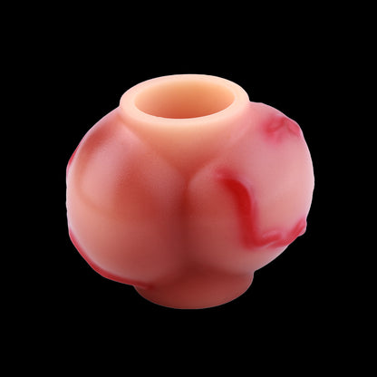 Knot Ring Platin-Silikon – Fetish Glans Sleeve Marmor-Venenstruktur S/L | SilikonLust