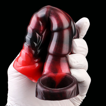 Fantasy Penis Sleeve – Rectangular Glans Cap & Muscle Flow Texture | SilikonLust