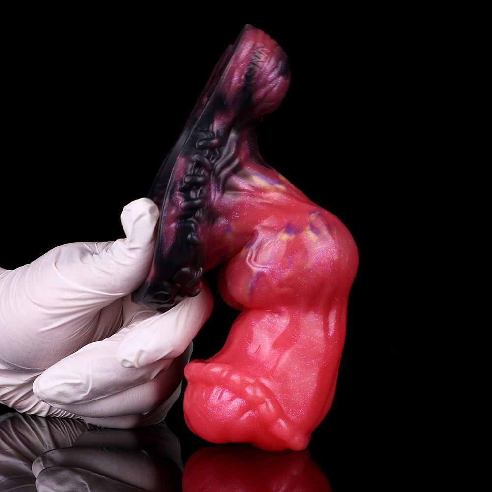 Alien Mushroom Plug - Fantasy Pilzkopf | Biomorph Saugnapf Rot-Violett Platin