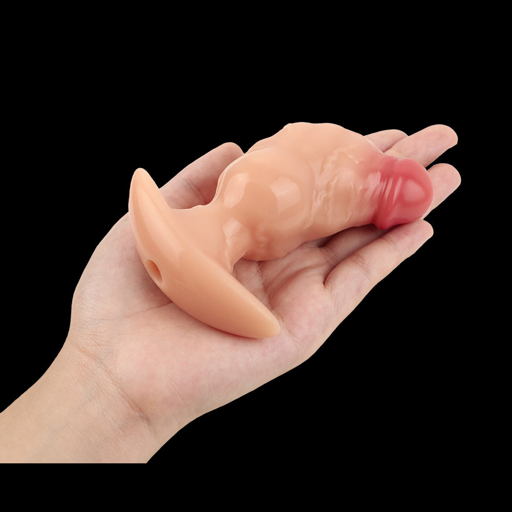 Tail Butt Plug aus Kristall-Silikon – Fox Tail Butt Plug mit abnehmbarem Fellschweif