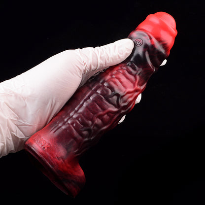 Penis Sleeve with Suction Cup Structure - Open Foreskin Design Made of Platinum Silicone