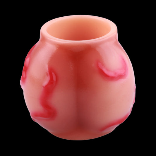 Crimson Dog Bite Mini Penis Sleeve Platinum Silicone - Compact Knot Ring fuer Erektion und diskrete Vergroesserung