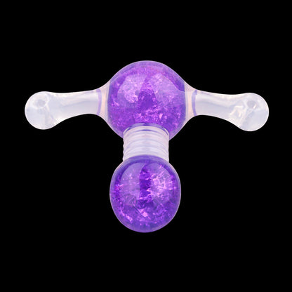 Kristall-Kugel Ball Gag | Platinum Silicone Crystal Mouth Gag mit Crushed-Ice-Kristallkern