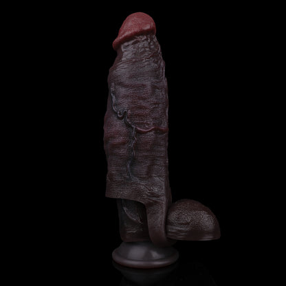 Contoured Dark-Fit Penis Extension Penissleeve - Gabel-Stabilisierung für sichere und komfortable Anwendung