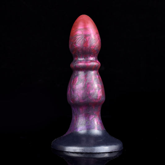 Dual-Use Alien Dildo mit Ergonomischem Hebelgriff – Multifunktionaler Fantasy-Stab in Nebula-Violett