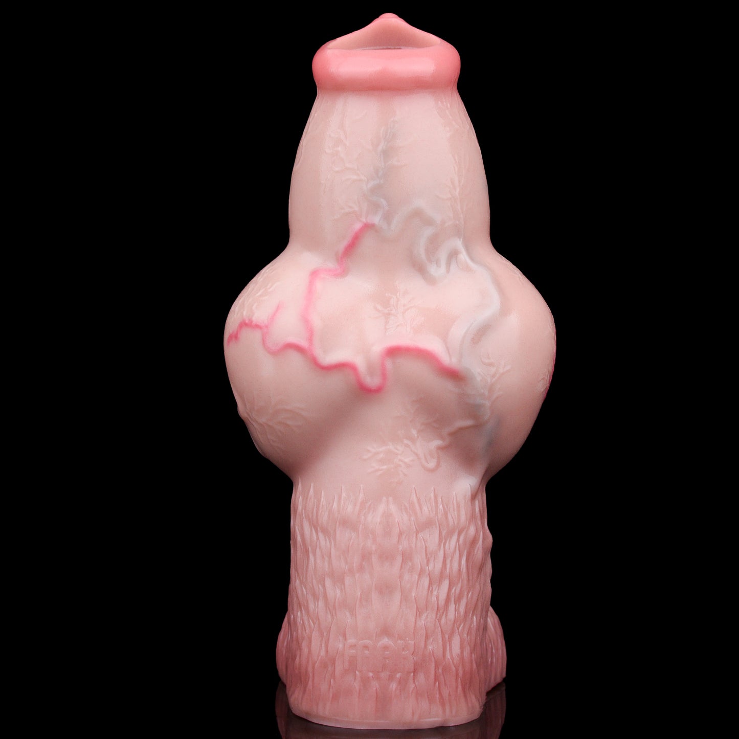 Detailed Silicone Sleeve Open End - Unique Design Penis Sleeve with Marble Color Gradient