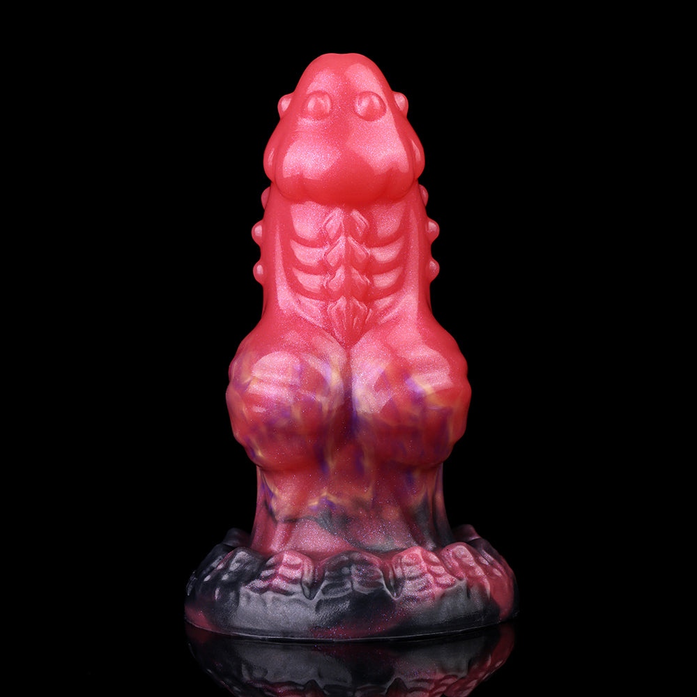 Extremer Dual Ball Anal Plug | Platinum Silicone Beast Base Plug mit Doppel-Testikel-Kugeln
