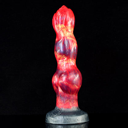 Convex and concave silicone dildos - with a spiral flower head and clearly structured segmentation for targeted G-spot and P-spot stimulation
