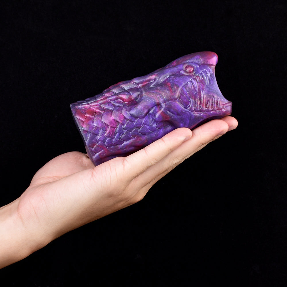 Monster Beast Phallus Sleeve with Fang Relief – Brutal Beast Extender in Galactic Violet