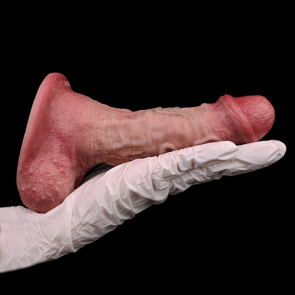 Lifelike Silicone Dildo with Natural Testicle Shape - Realistic Dildo Palpable Veins