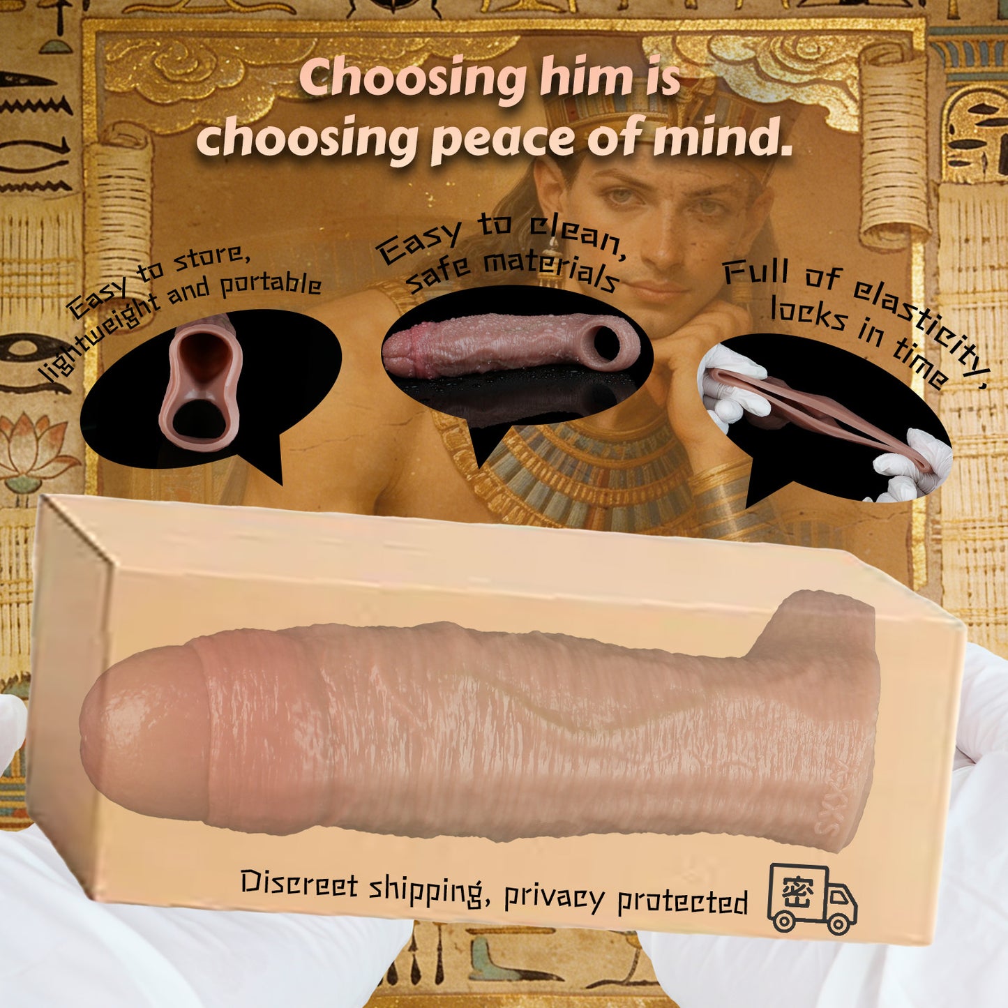 Ultra-Realistic Textured Penis Sleeve – Mikropenis Extender mit Soft Silicone und Offener Basis für Intensives Erlebnis